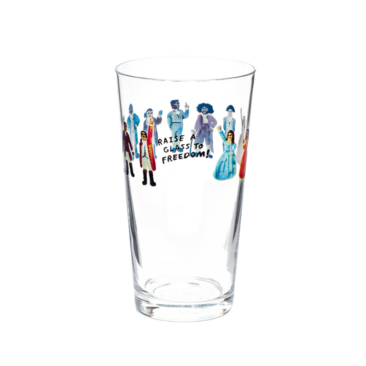 HAMILTON - RAISE A GLASS TO FREEDOM - PINT GLASS (19.7OZ)