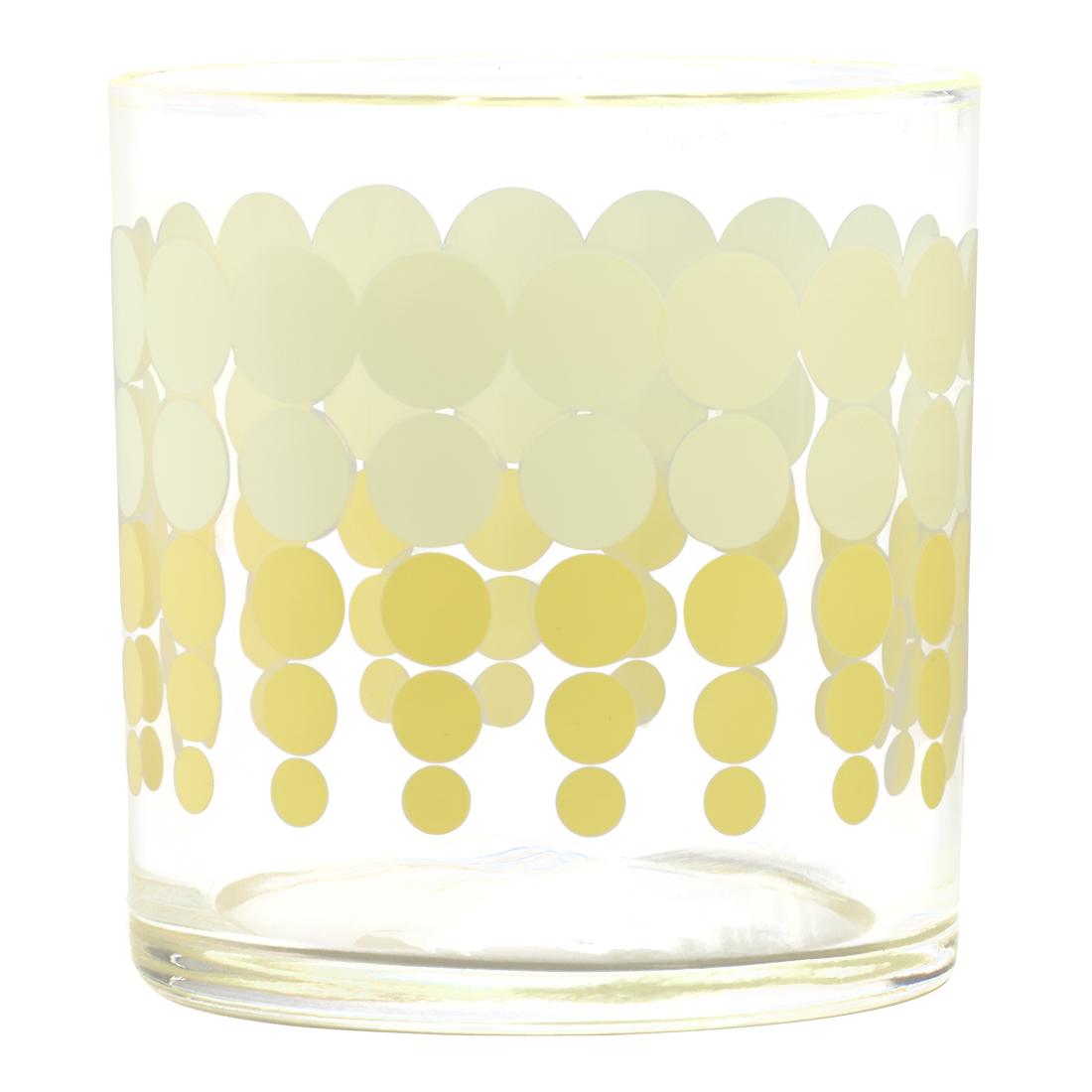 NOVELTY GLASSWARE - PARTY GLASSES - YELLOW DOTS (11.5OZ)