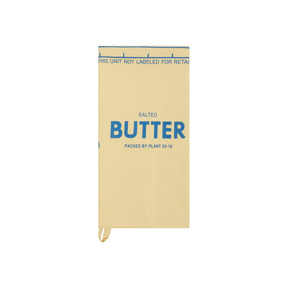 Butter container with 'Salted Butter' text on a white background