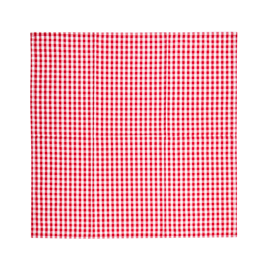 Red and white checkered fabric pattern