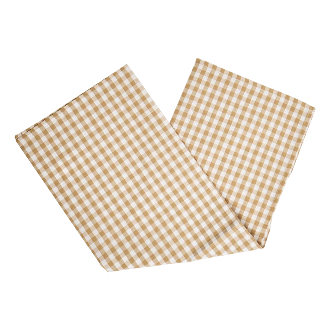 4PK GINGHAM NAPKINS - TAN