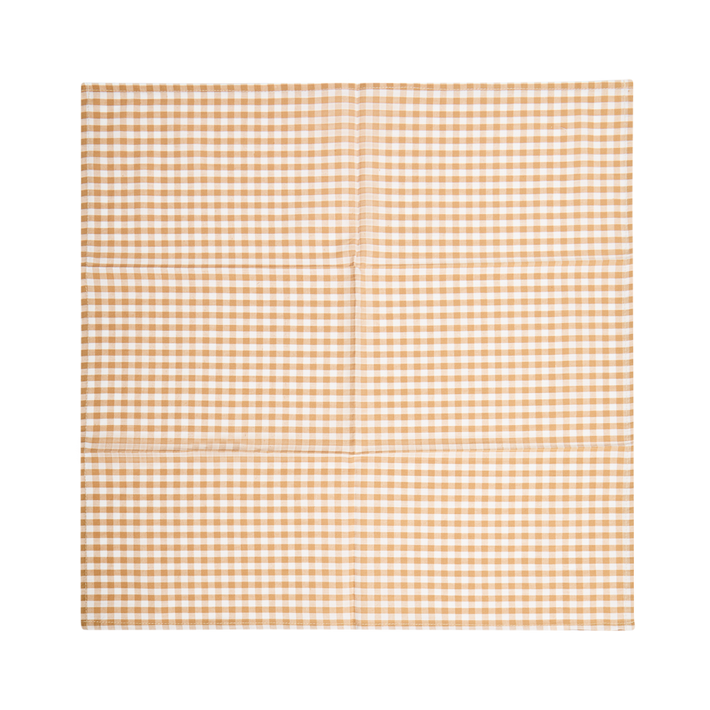 Beige and white checkered fabric pattern