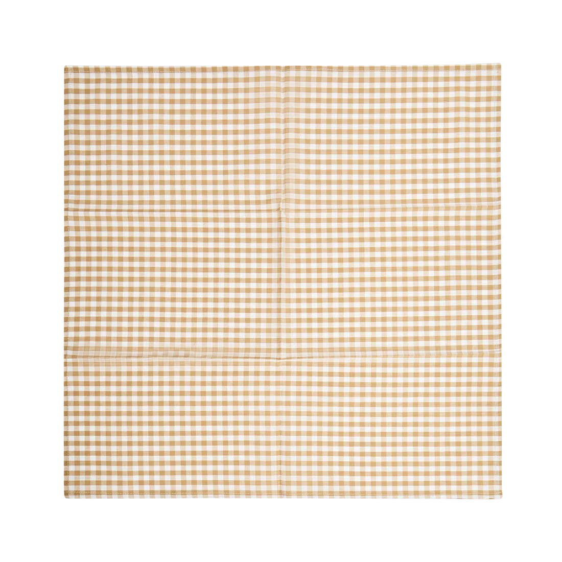 4PK GINGHAM NAPKINS - TAN