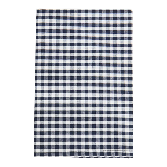 4PK GINGHAM NAPKINS - NAVY