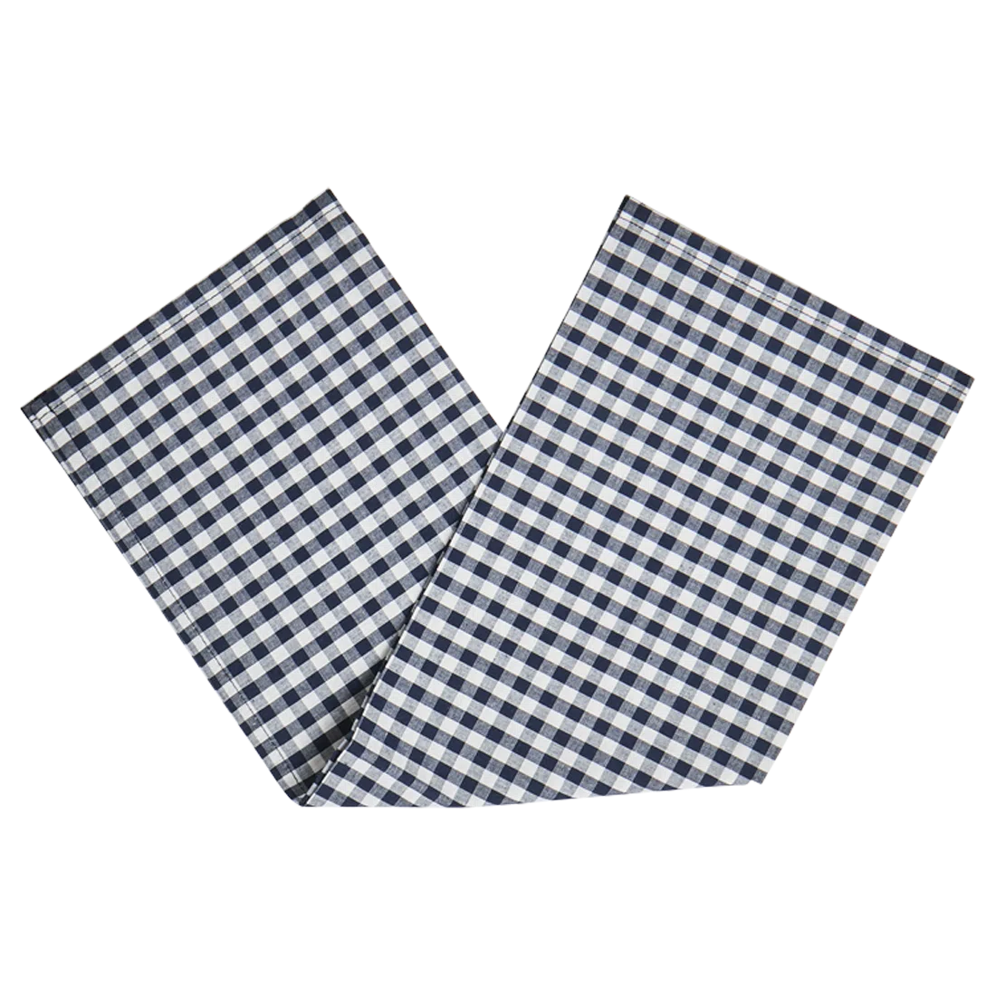 4PK GINGHAM NAPKINS - NAVY