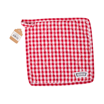 SQ POT HOLDER - GINGHAM RED (8.75"x8.75")