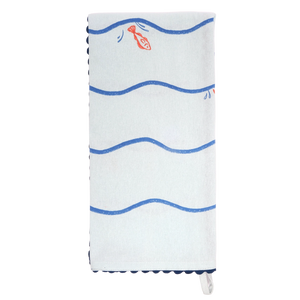 FISH WAVE TEA TOWEL