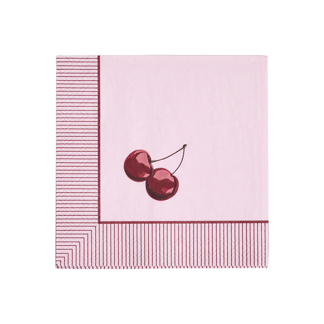 Cocktail Napkin Cherry with decorative entertaining inspired design, adds texture and personality alongside plates bowls and glassware