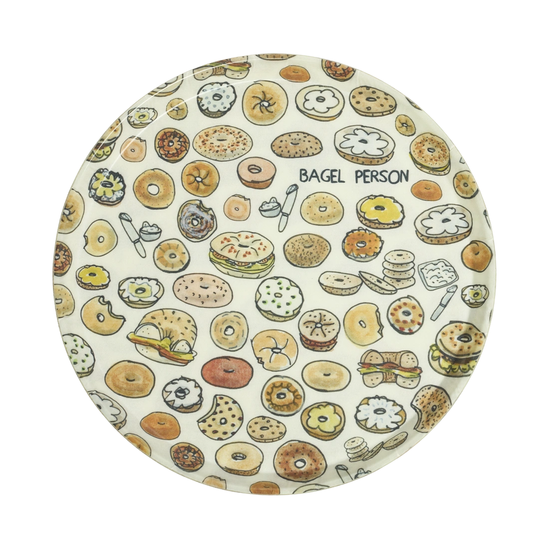 CAMTRAY - ROUND BAGEL PERSON (14" )