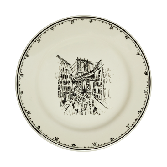 NYC Toile - Dumbo Plate 8.25in