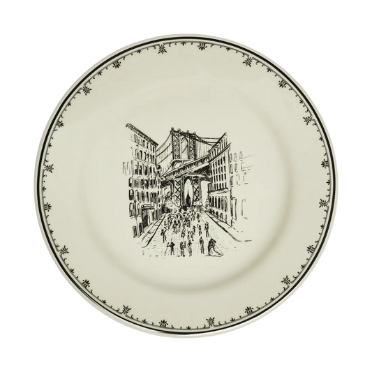 NYC TOILE - DUMBO PLATE (8.25")