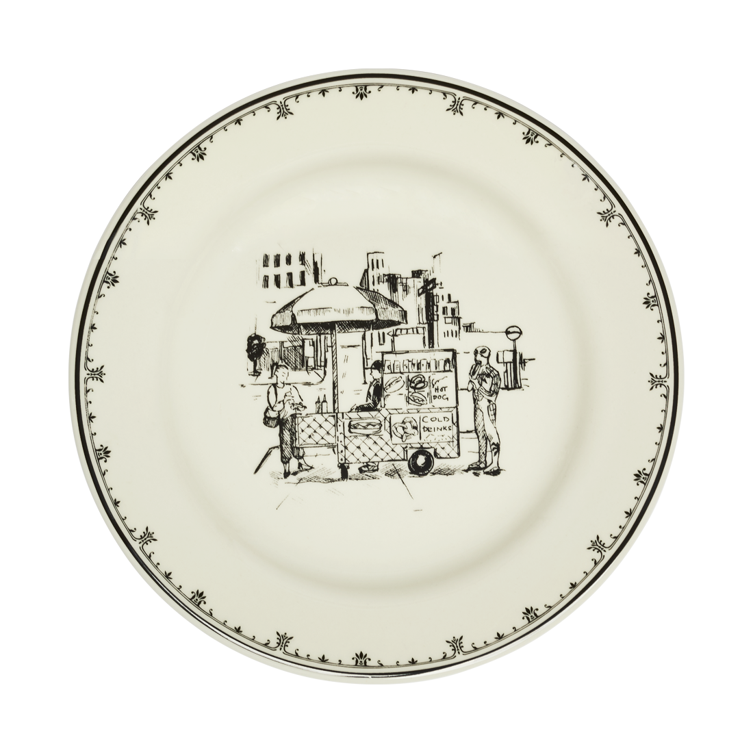 NYC TOILE - CART PLATE (8.25") - Set of 4