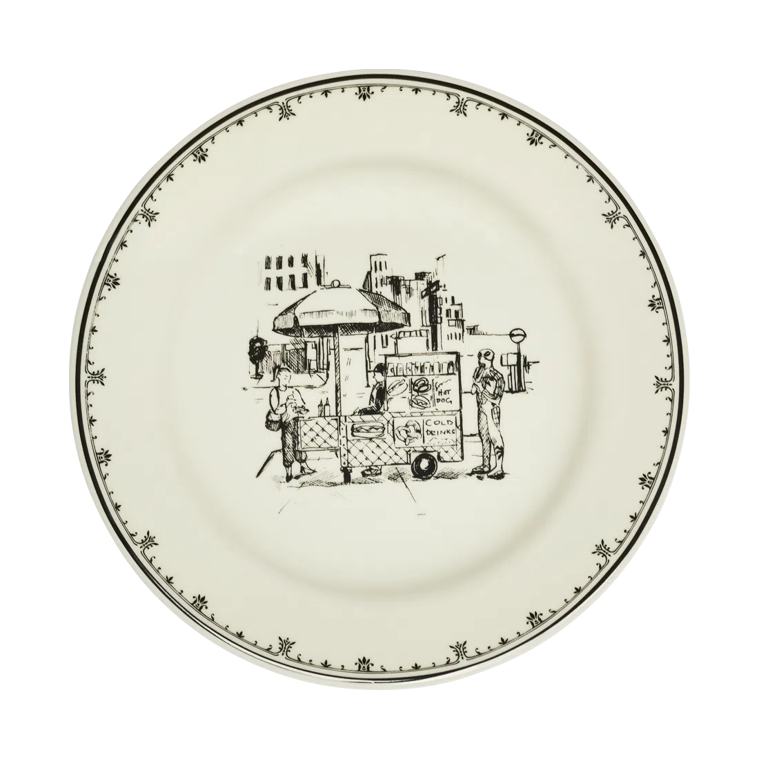 NYC TOILE - CART PLATE (8.25")