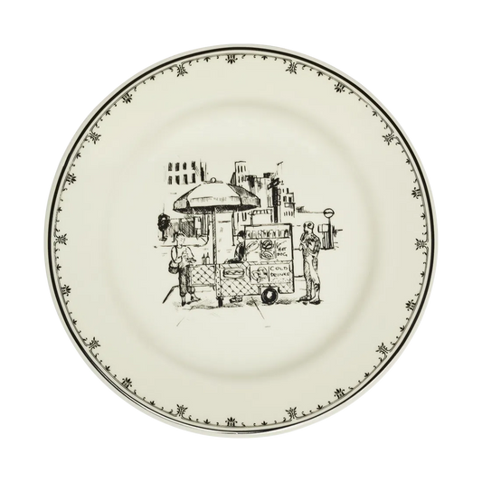 NYC TOILE - CART PLATE (8.25")