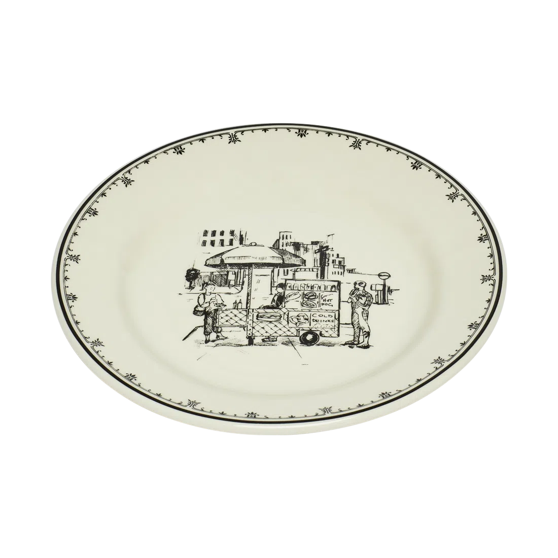 NYC TOILE - CART PLATE (8.25")