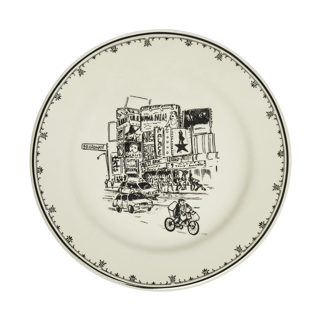 NYC Toile - Time Sq Plate 8.25in