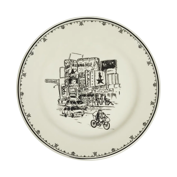 NYC Toile Times Square Plate, 8.25