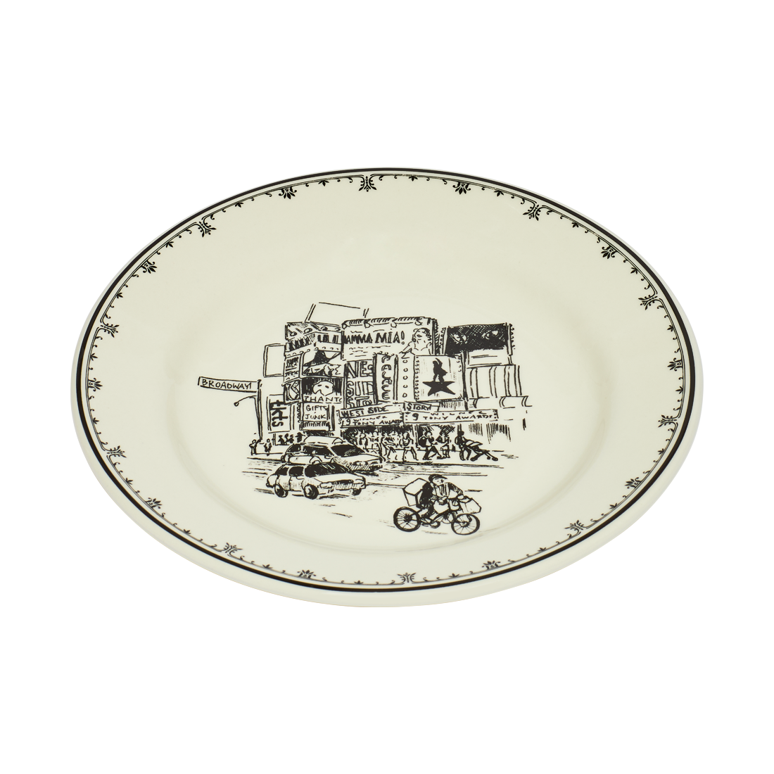 NYC Toile - Time Sq Plate 8.25in