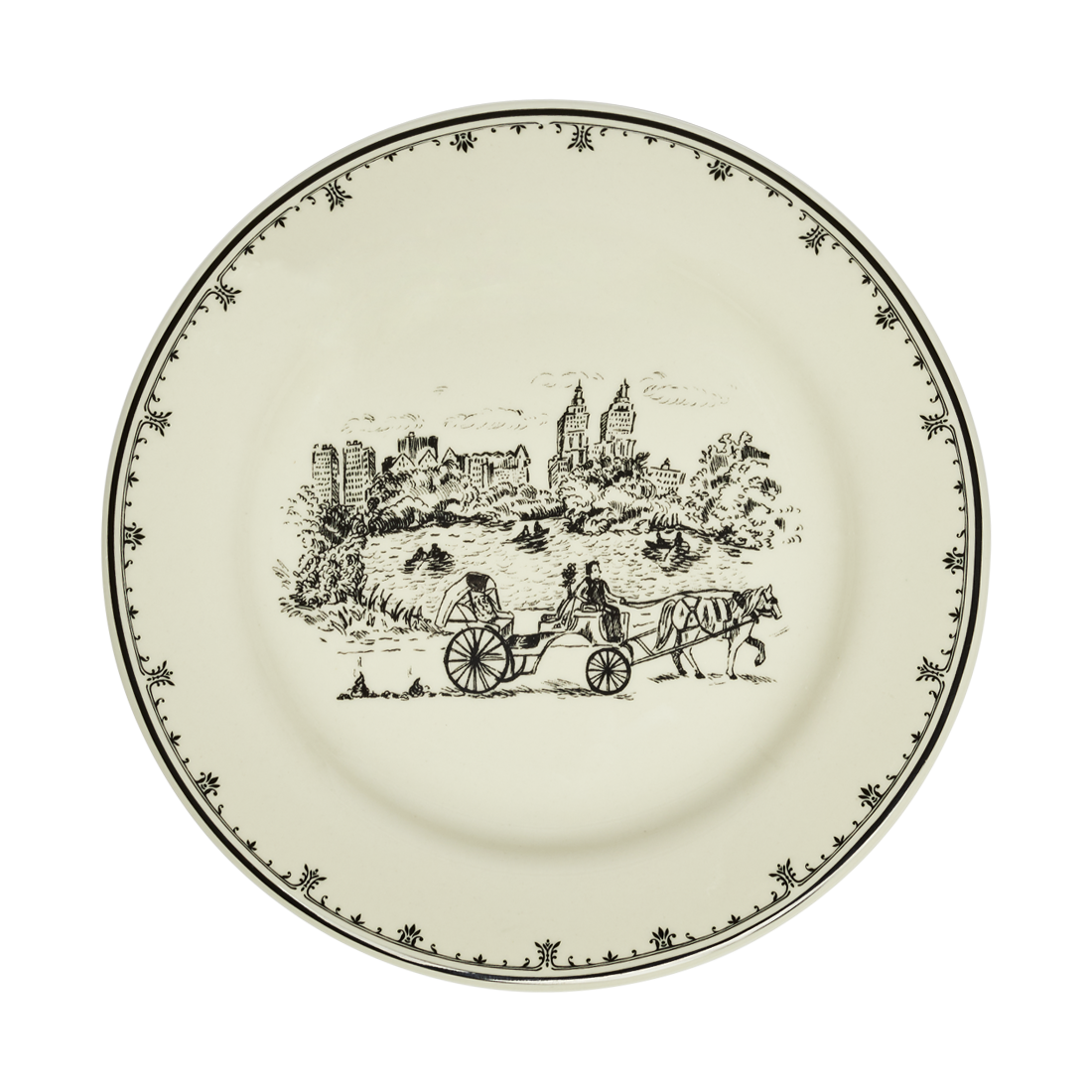 NYC Toile - Central Park Plate 8.25in