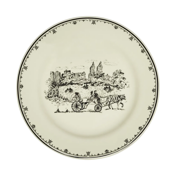 NYC Toile Central Park Plate, 8.25