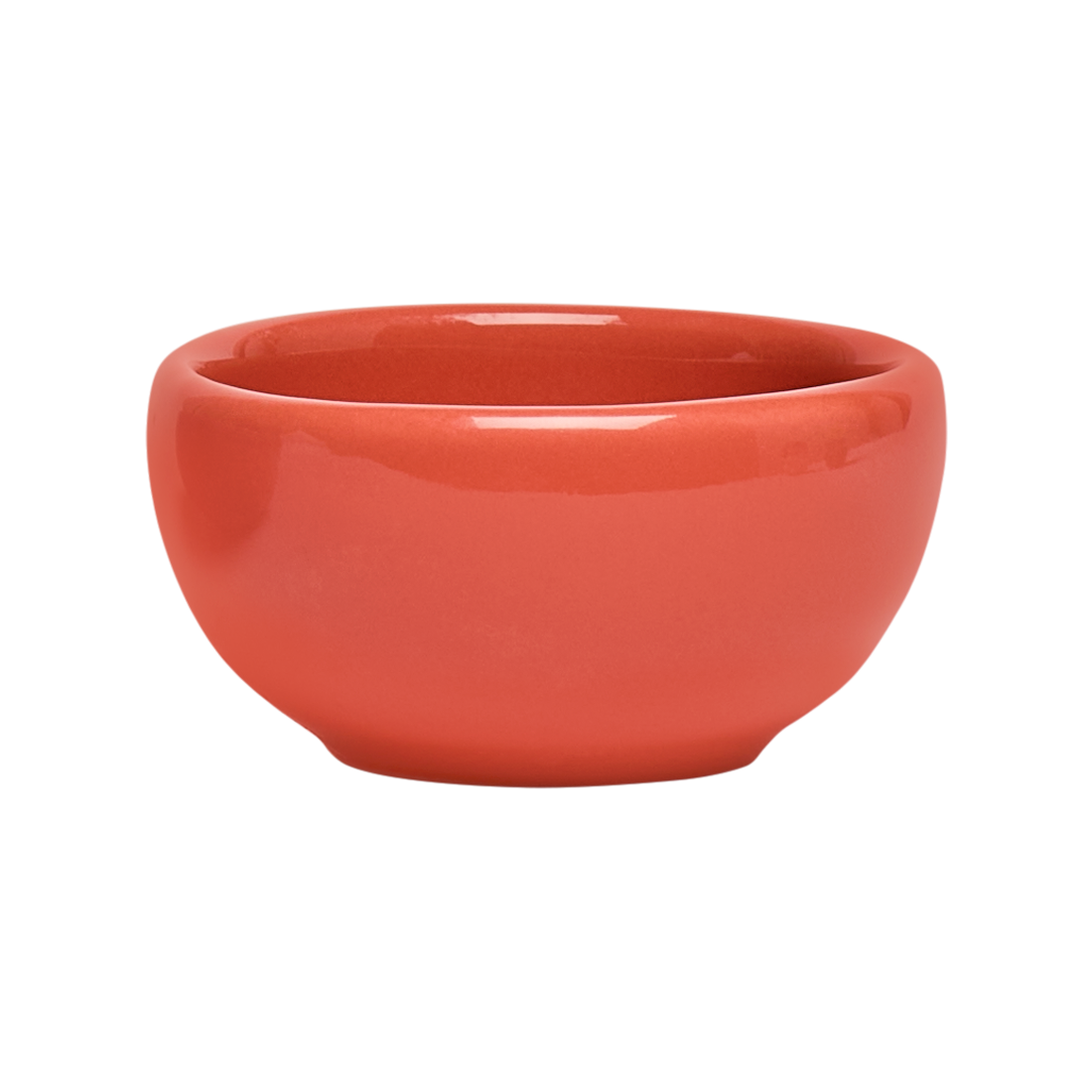 Ceramic bowl with a glossy finish on a white background