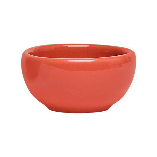Ceramic bowl with a glossy finish on a white background