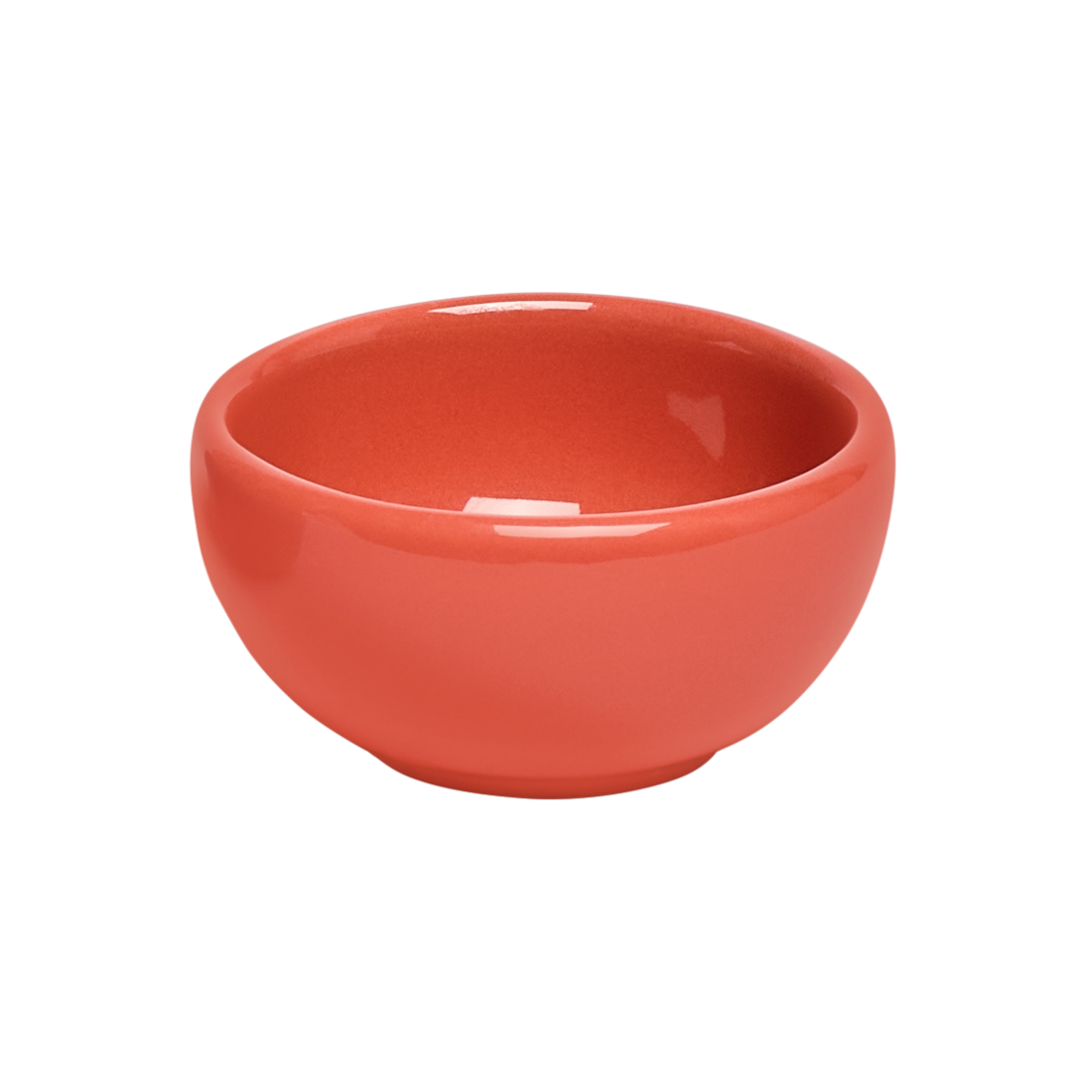 Ceramic bowl with a glossy finish on a white background