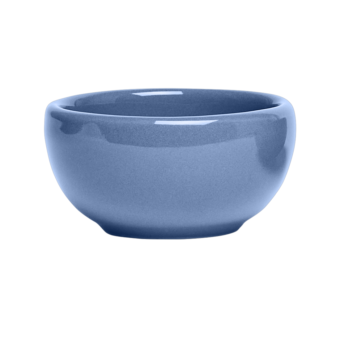 Blue ceramic bowl on a white background