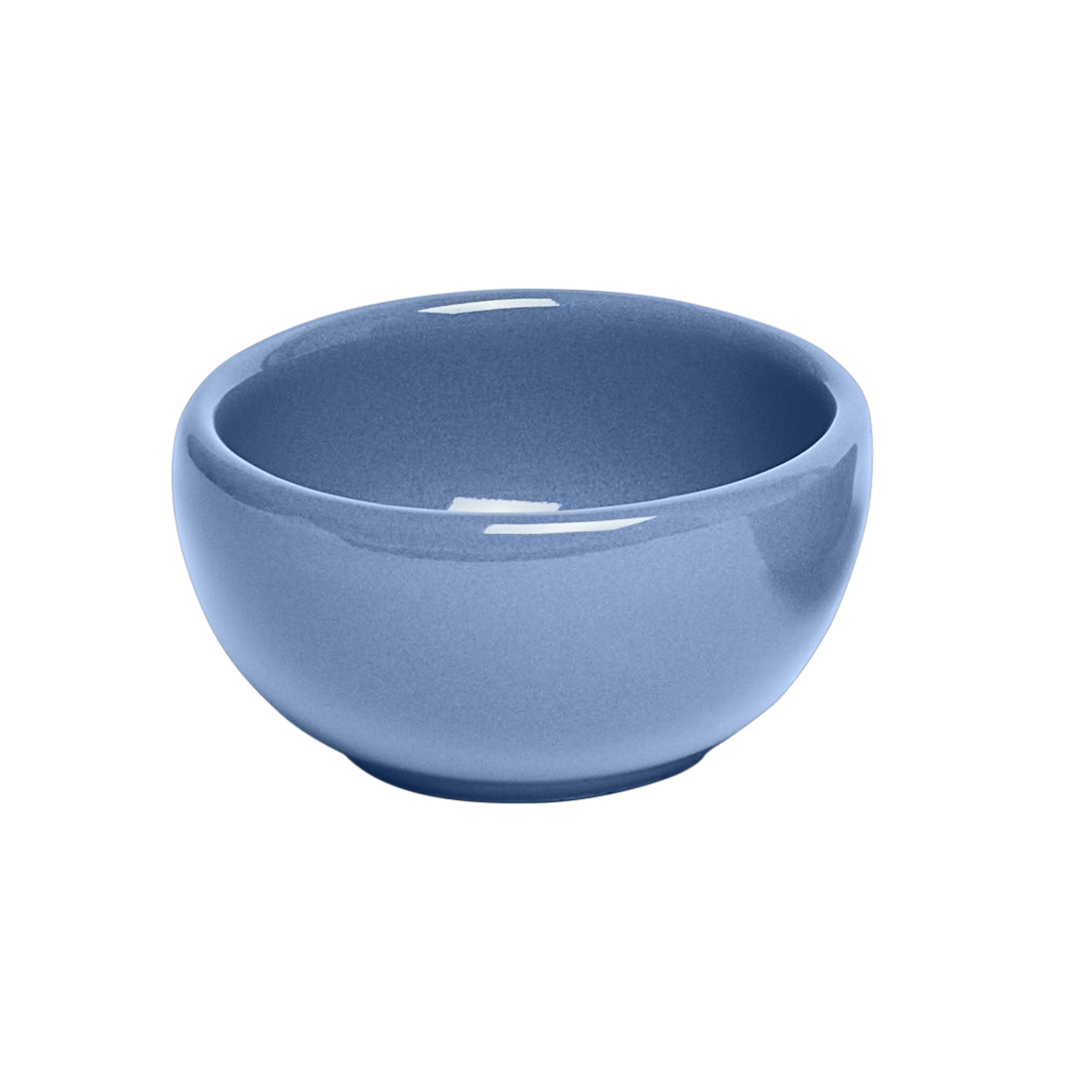 Blue ceramic bowl on a white background