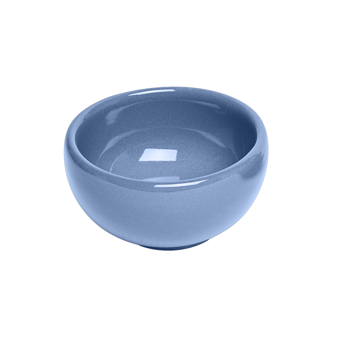 Blue ceramic bowl on a white background