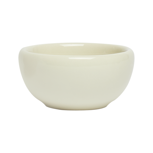 White ceramic bowl on a white background