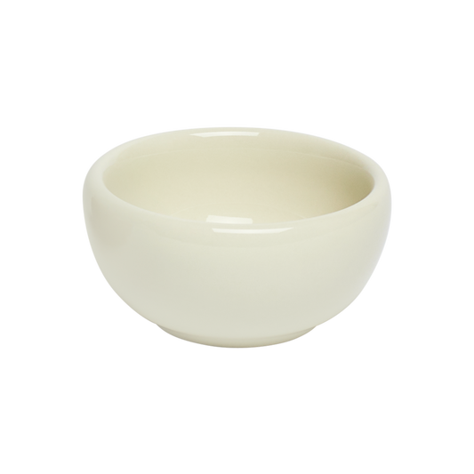 White ceramic bowl on a white background
