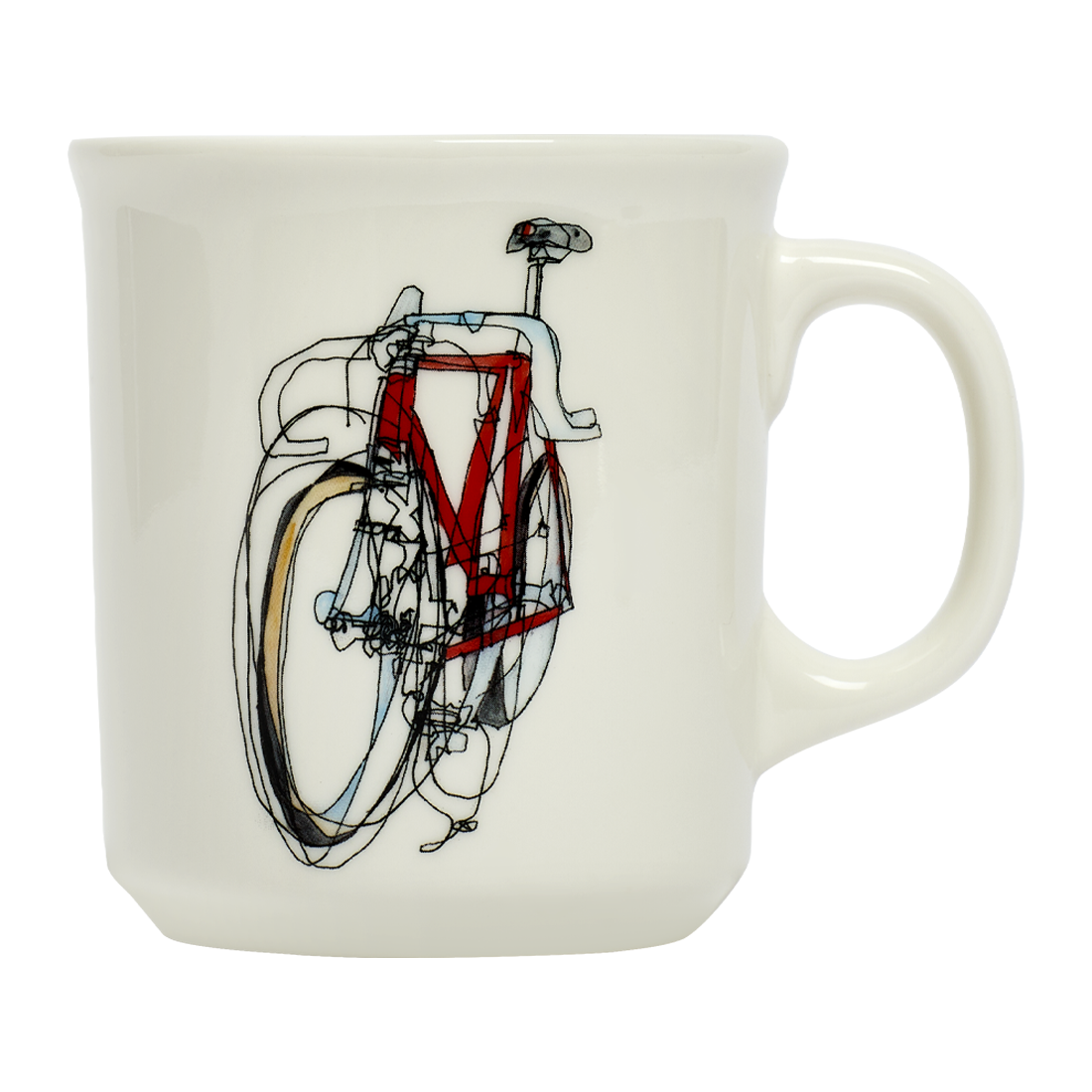 Taliah Lempert - Bike Mug 16oz by Fishs Eddy, ceramic mug with bicycle illustration, perfect for coffee, tea, and everyday use