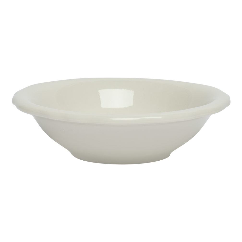 White ceramic bowl on a white background