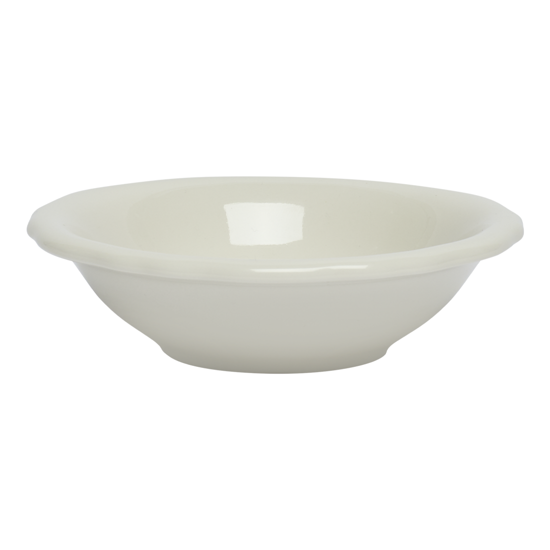 White ceramic bowl on a white background