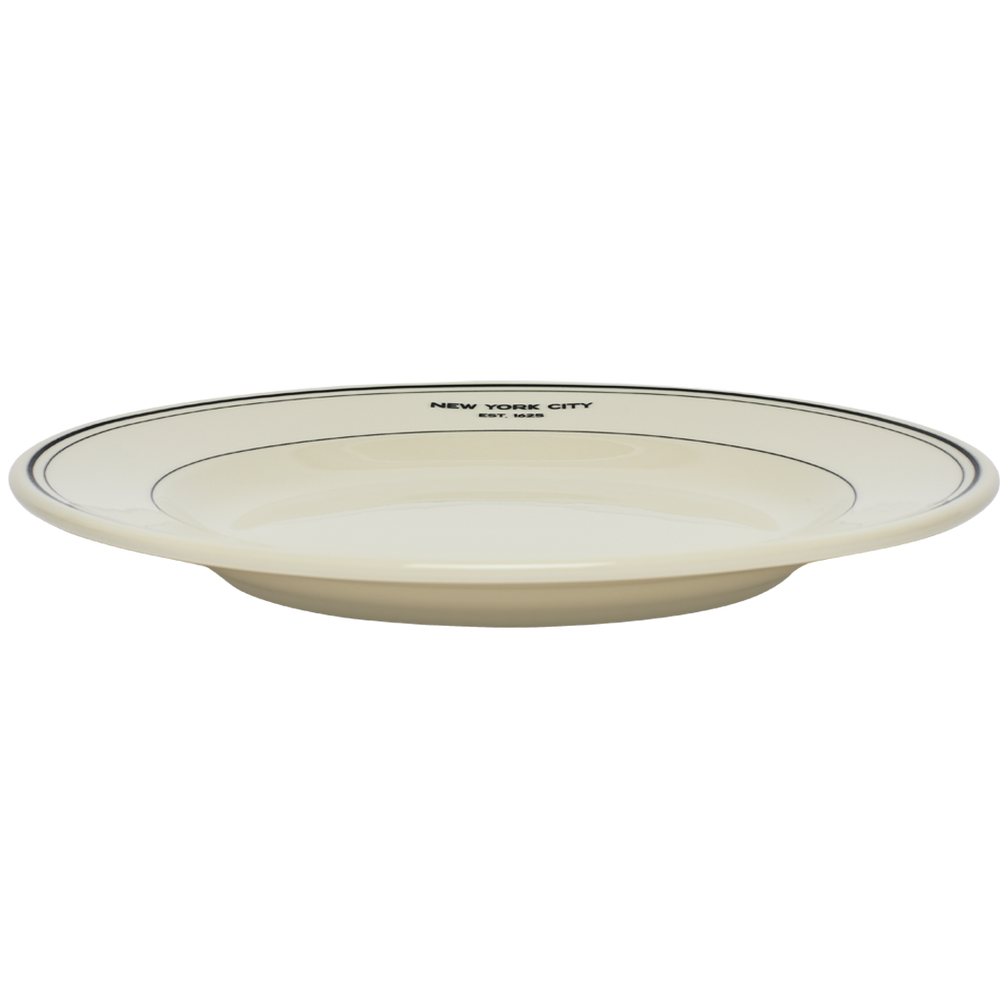 EST NYC - 1625 Main Plate 10.25in, ceramic, by Fishs Eddy, for everyday meals and table settings, detail view
