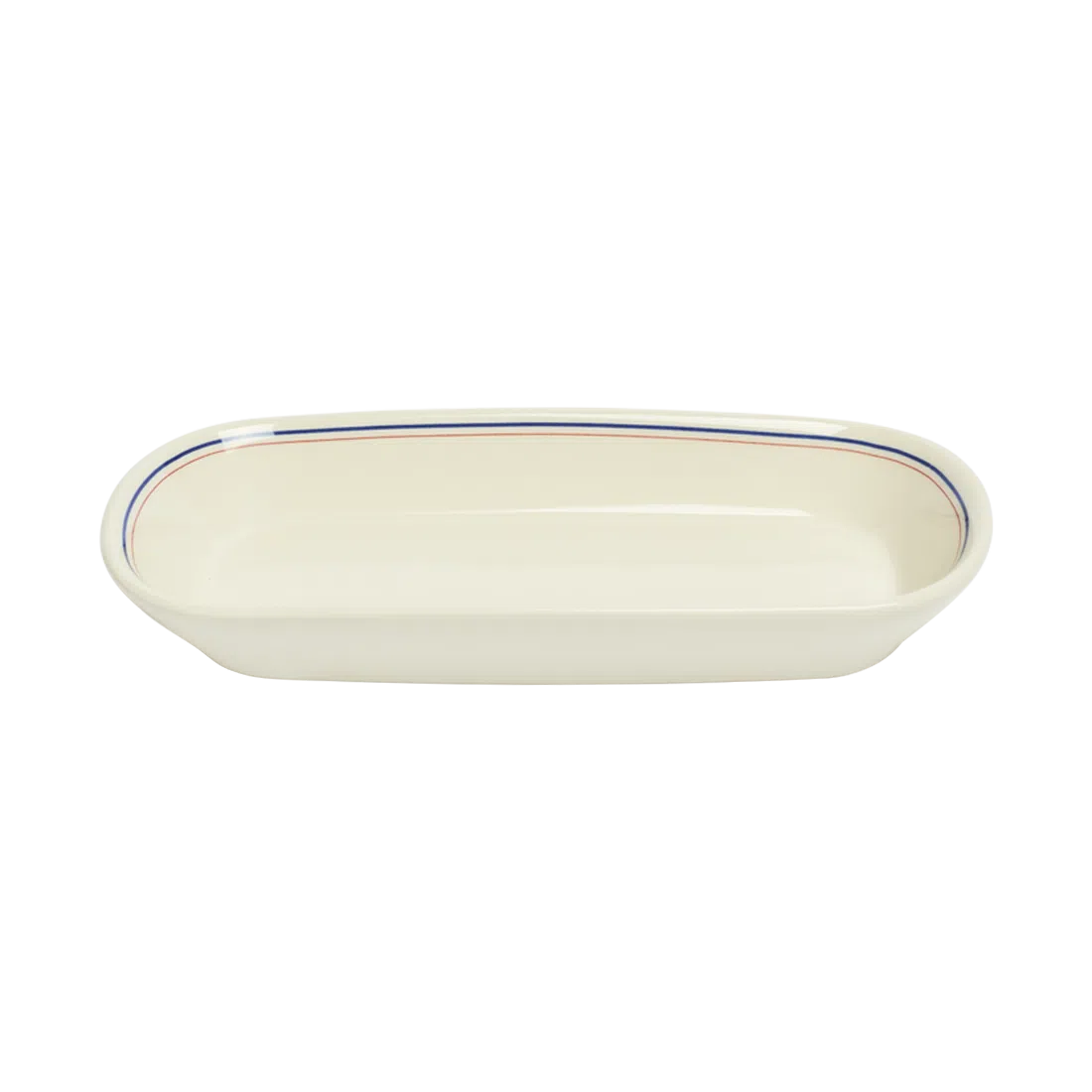 HL RED/BLUEBAND - CELERY DISH (10")