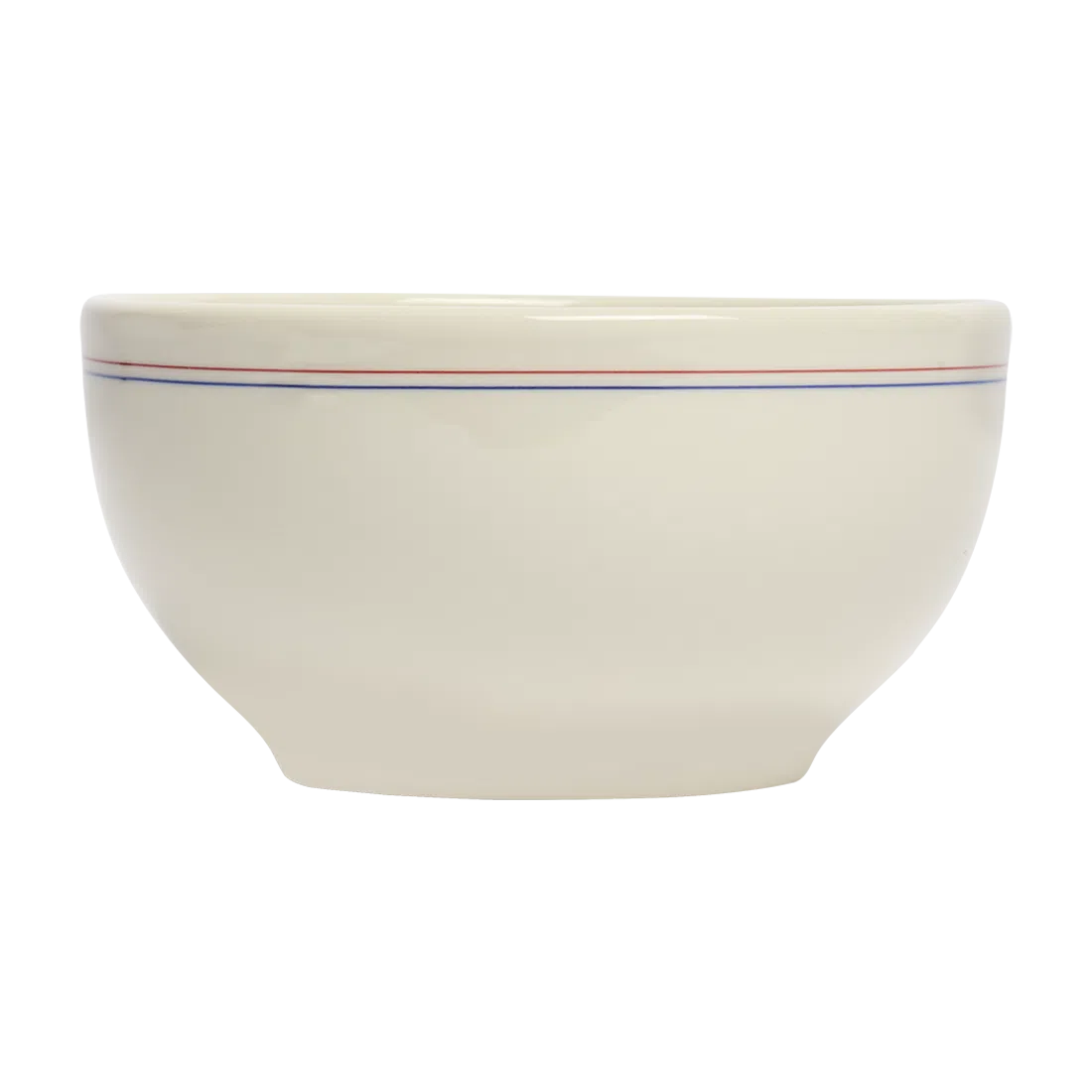 Hl Red/blueband - Cereal Bowl versatile tableware, with a clean, polished finish and distinctive shape or artwork; useful for cereal, soup, snacks, sides, desserts, or everyday prep and serving. Primary product view highlights the overall design and proportions.
