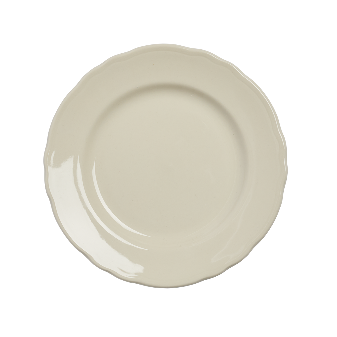 Scalloped Whites - App Plate 7.25in, ceramic, by Fishs Eddy, for everyday meals and table settings, front product image