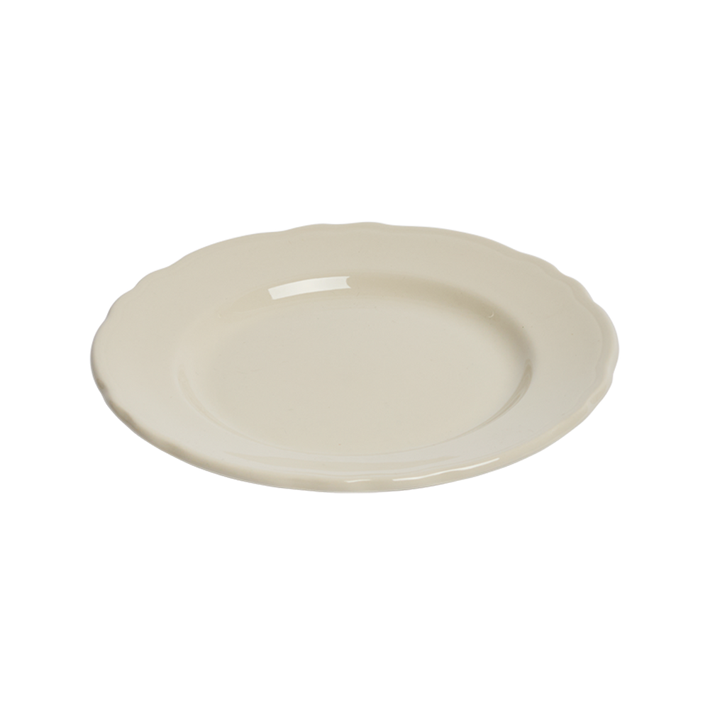 Scalloped Whites - App Plate 7.25in, ceramic, by Fishs Eddy, for everyday meals and table settings, alternate view