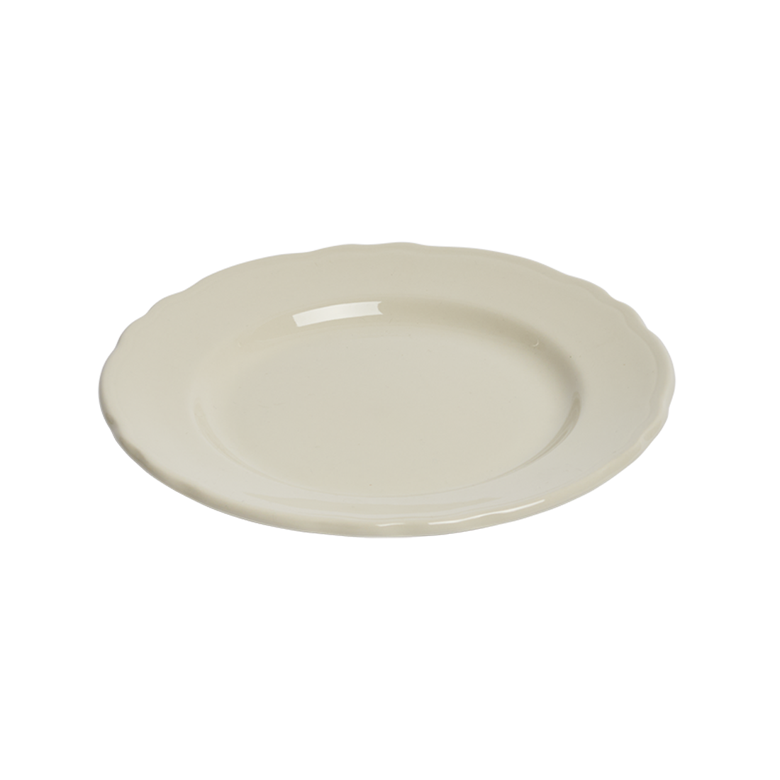 Scalloped Whites - App Plate 7.25in, ceramic, by Fishs Eddy, for everyday meals and table settings, alternate view