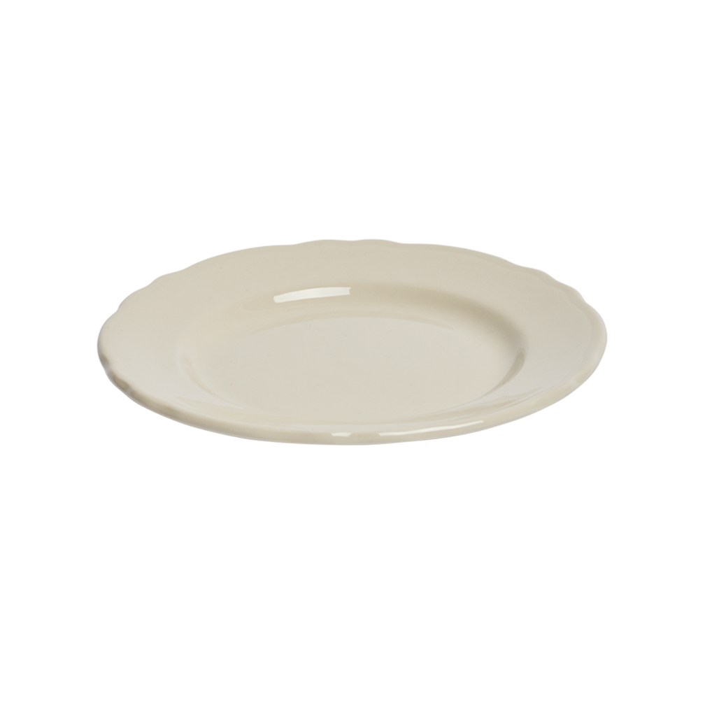 Scalloped Whites - App Plate 7.25in, ceramic, by Fishs Eddy, for everyday meals and table settings, detail view