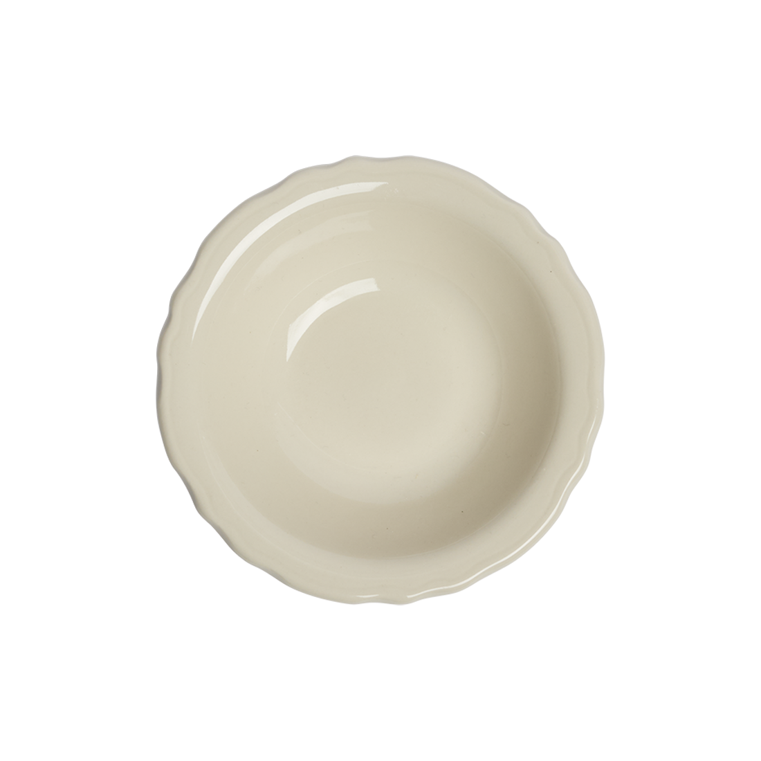 Scalloped Whites Fruit Bowl . designed for serving fruit or snacks, ideal for everyday use
