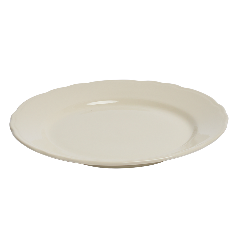 Scalloped Whites - Main Plate 10.625in, ceramic, by Fishs Eddy, for everyday meals and table settings, alternate view