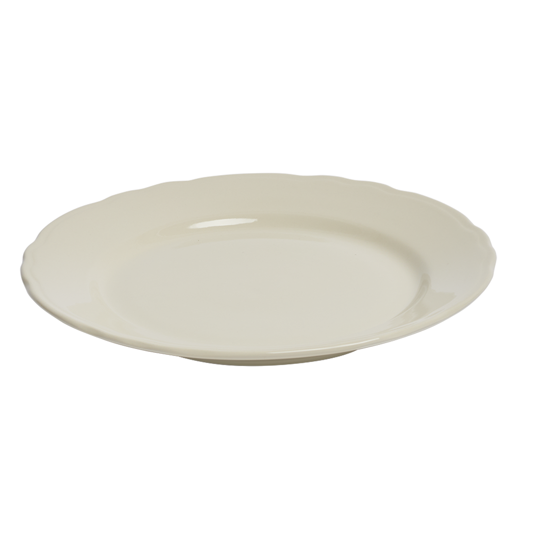 Scalloped Whites - Main Plate 10.625in, ceramic, by Fishs Eddy, for everyday meals and table settings, alternate view
