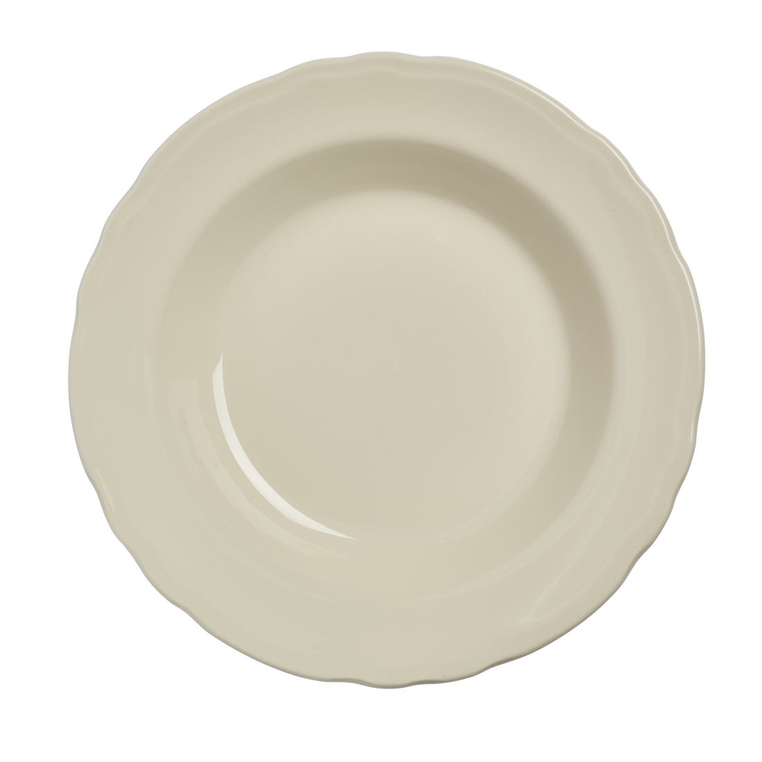 Scalloped Whites Soup Bowl . crafted from durable ceramic, great for casual dining and everyday meals