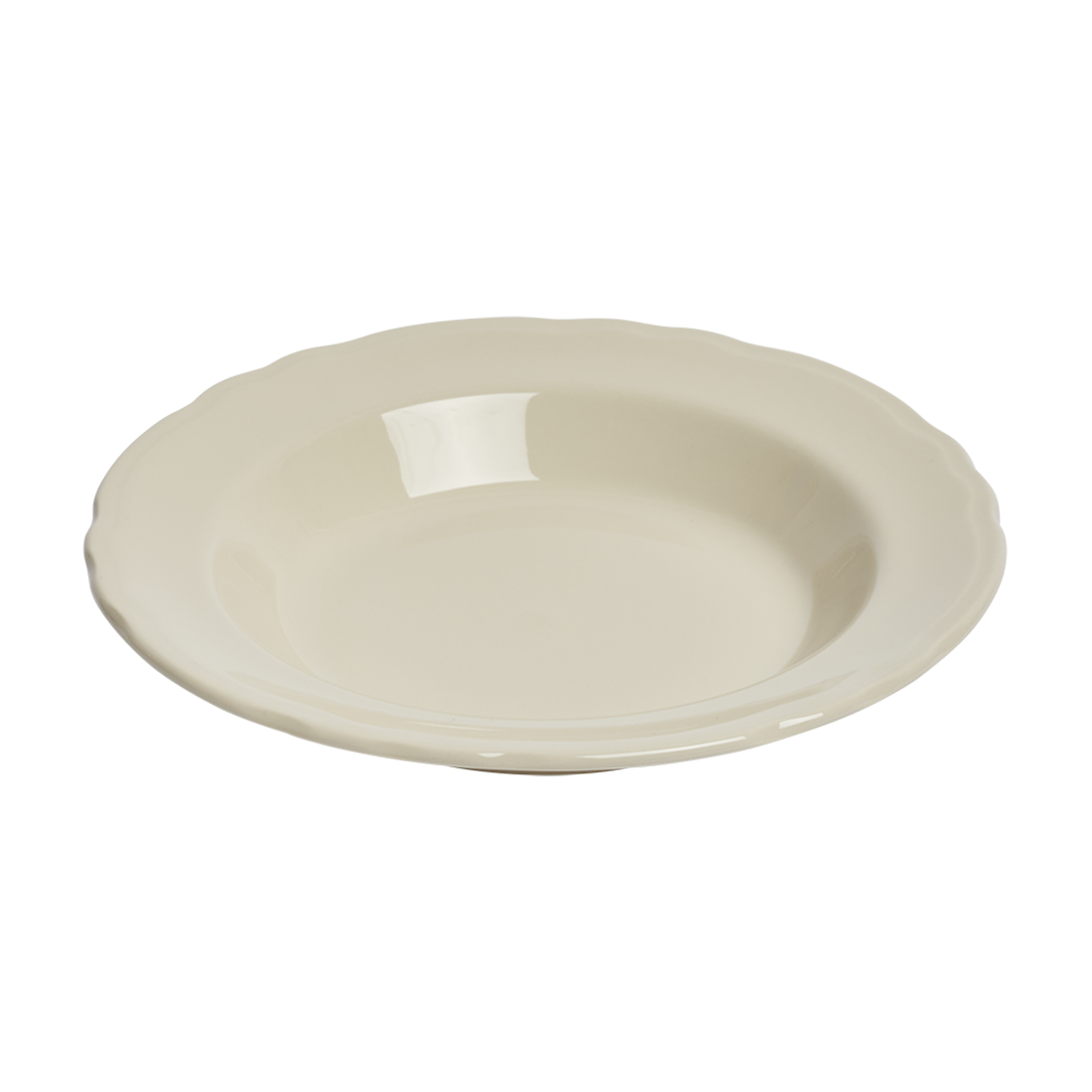 Diner Whites Scallop Soup Bowl crafted from durable ceramic, a reliable choice for daily meals