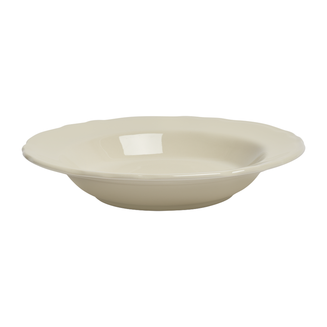 Diner Whites Scallop Soup Bowl crafted from durable ceramic, a versatile piece for everyday dining