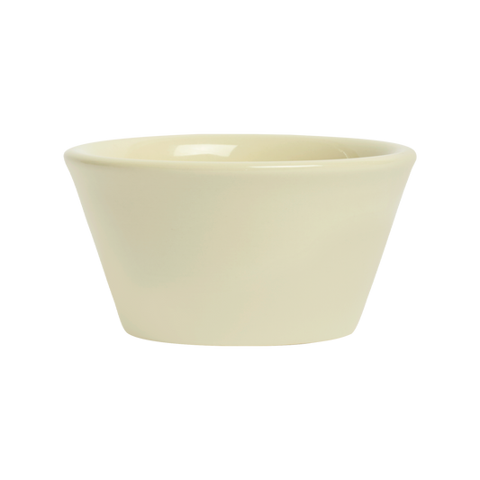 Compact white ceramic bouillon bowl, perfect for soup, snacks, and small portions
