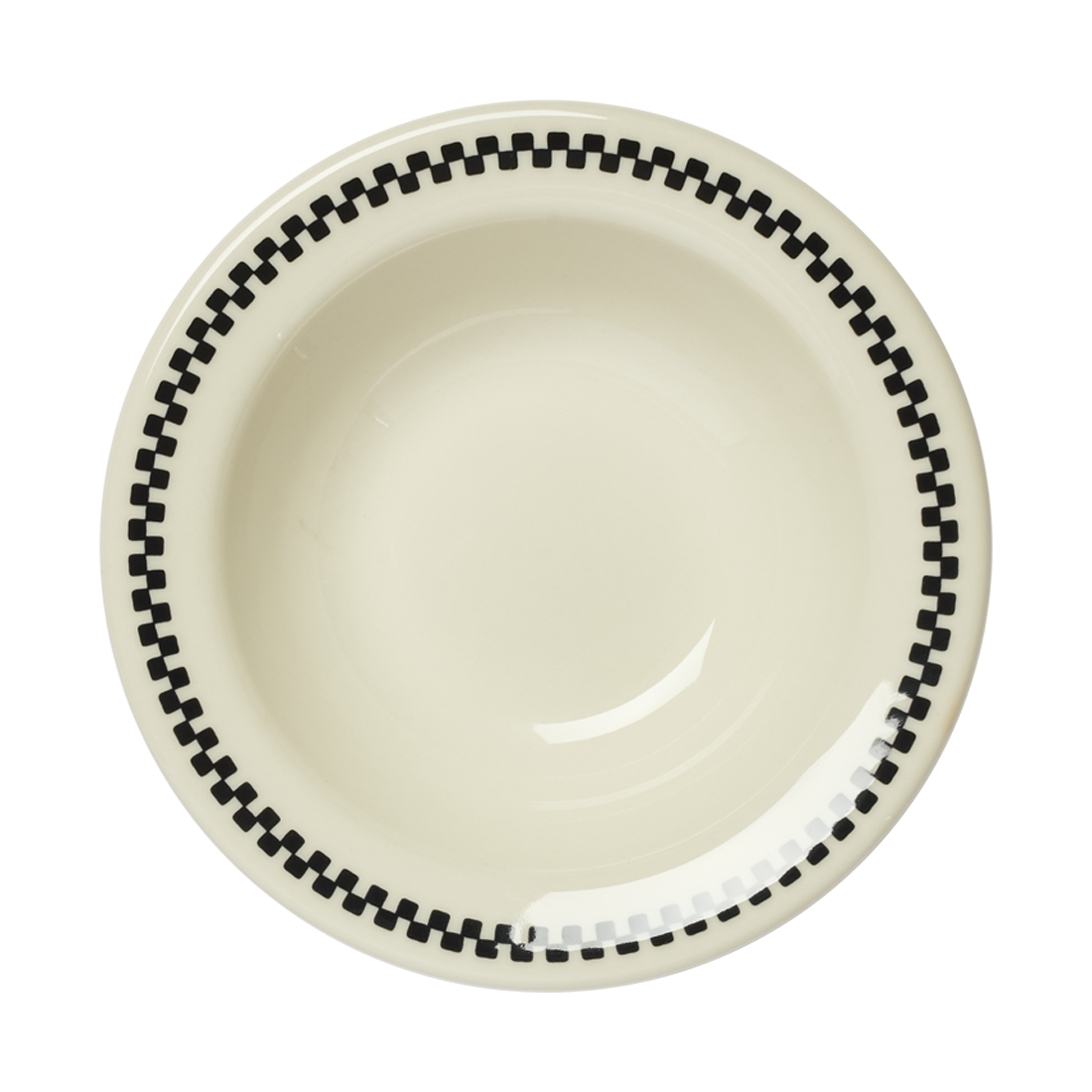 Checkerboard Fruit Bowl with black and white checkerboard pattern, great for casual dining and everyday meals